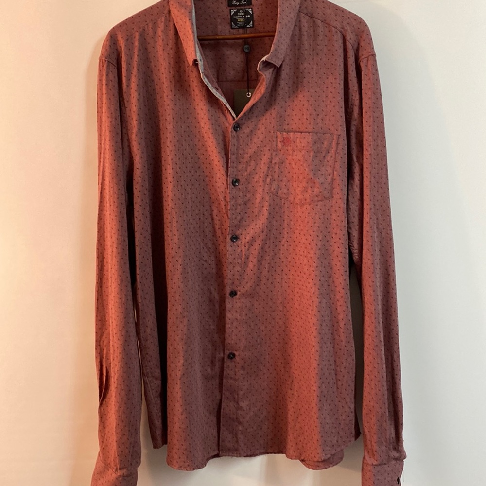 Point Zero Men’s button down, long sleeve shirt. Size XXL
